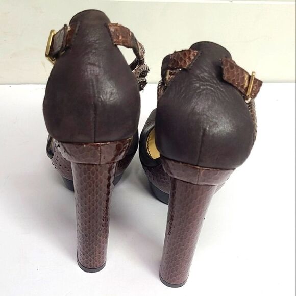 Rachel Zoe LeatherĀ Animal Print T-Strap SandalsāSizeā7.5 - Picture 4 of 8